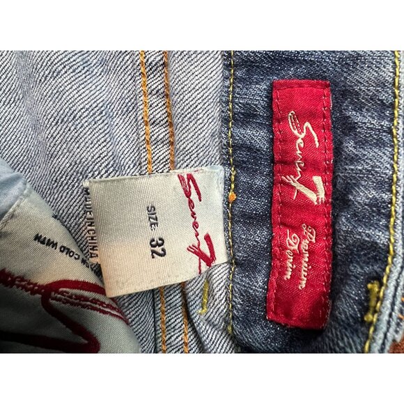 Seven7 Womens Low Rise  Bootcut Jeans Size 32 Light Wash Denim Y2k - Picture 3 of 9